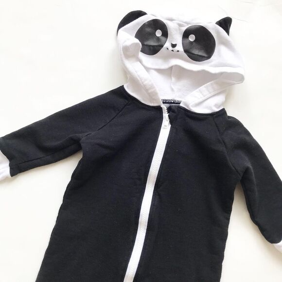 Whistle & Flute Kawaii panda hooded romper EUC 6-12 months - Picture 4 of 8